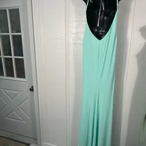 Katie May Los Angeles Mint Green Maxi Spaghetti Strap Dress Size Medium EUC thumbnail 6