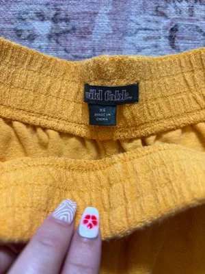 Wild Fable Mustard Terry Cloth Shorts thumbnail 2