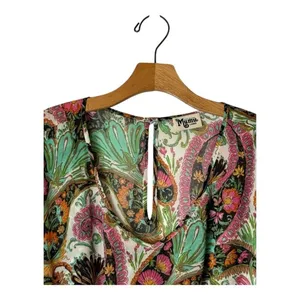 Show Me Your Mumu Romper Women Large‎ Green Pink Paisley Palace Rowdy Romper thumbnail 5