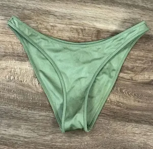 Triangl Green Satin Bikini Bottoms Women’s Small thumbnail 1