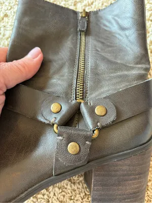 Franco Sarto Benton Moto Harness Leather Ankle Boots 9M Boho Western thumbnail 7