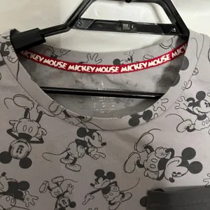 Disney Parks Mickey Mouse Y2K Womens TShirt Top Size S Gray Short Sleeve Cartoon thumbnail 4