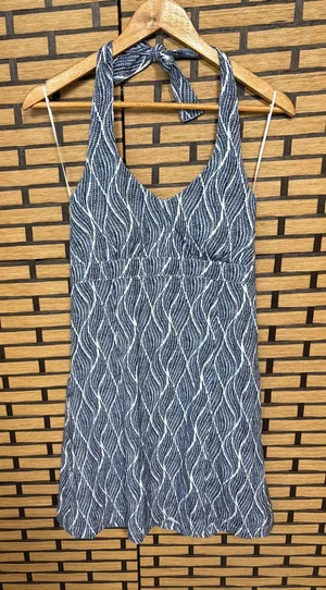 Krimson Klover‎ Blue And White Halter Dress Size XS thumbnail 1