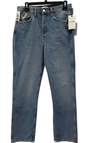 RE/DONE 90s High Rise Loose Jeans Womens 28 Worn Blue Straight Leg NWT thumbnail 1