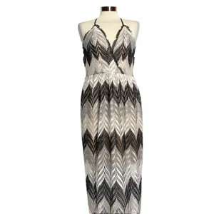 Dress the population Lucia‎ lace chevron maxi dress thumbnail 3