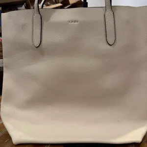 Coach Thea Leather Tote Chalk Pebbled Carryall Purse Everyday Shoulder Bag thumbnail 8