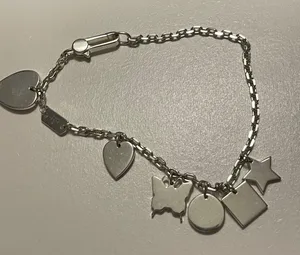 Sterling Silver 925 Trademark Charm Bracelet WI Box thumbnail 6