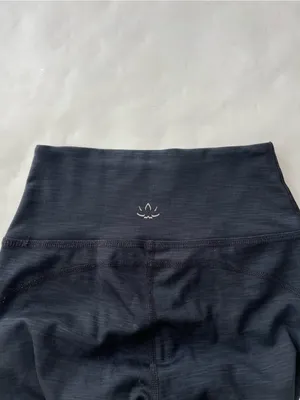 Beyond Yoga Heather Rib All Day Flare Pants Pockets Dark Gray Small thumbnail 6