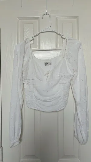 Hollister Long Sleeve Top white thumbnail 2