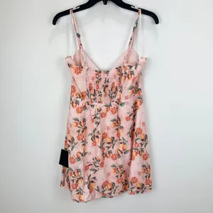 Lulus Diora Pink Orange Print Sleeveless Mini Dress Rayon Vacation Large NWT thumbnail 10