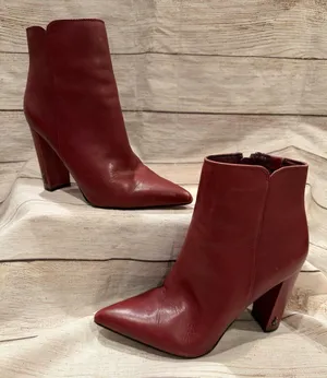 Sam Edelman Raelle Cabernet Red Leather Ankle Boot Size US 7 thumbnail 1