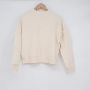 A New Day Cream Crewneck Sweatshirt Womens Medium Dropped Shoulder Ribbed Trim thumbnail 4
