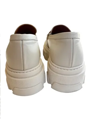 EUC ALOHAS Leather Trailblazer Platform Loafers Cream Size 6.5 thumbnail 9