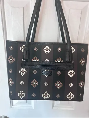 Brighton F328072 Brown & Black Leather Tote Bag Purse thumbnail 2