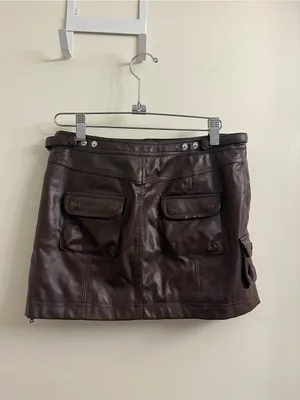 LPA Geronimo Faux Leather Mini Skirt XS thumbnail 6