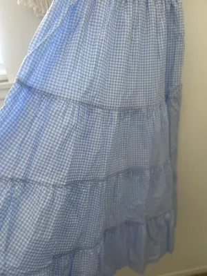 Eileen West Gingham Smocked Tiered Midi Dress NWT thumbnail 2