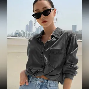 Black denim shirt Size XS thumbnail 4