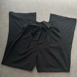 Women’s Casual Wide Leg Cinch Waist Trouser Pants Small thumbnail 8
