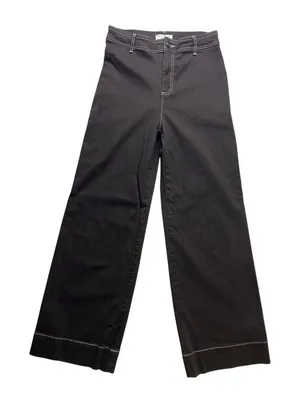 Bagatelle Wide Leg‎ Pants Womens 6 Brown Contrast Stitch High Rise thumbnail 1