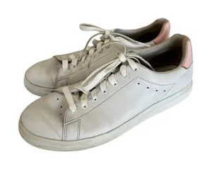 Tory Burch Howell Court White Pink Leather Lace Up Sneakers Women's Size 8 thumbnail 1