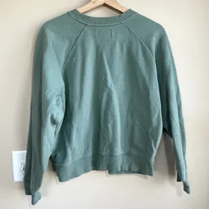 Old Navy so comfy classic‎ length green fleece pullover sweater women's size M thumbnail 6