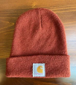 Carhartt Burnt Orange Ribbed Cuffed Beanie thumbnail 1