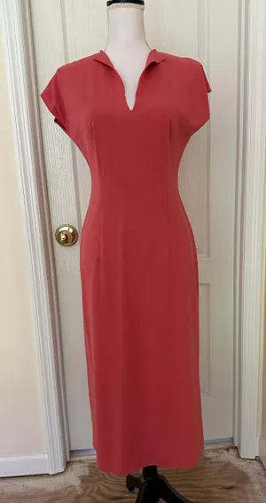Handmade New Woman’s 100% Viscose Orange Long Dress, Sz S/M thumbnail 10