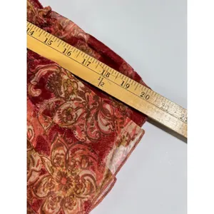 Mystree Rose Crushed Velvet Paisley Bell‎ Sleeve Boho Top Size M thumbnail 7