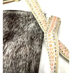 New Artisan Western-style crossbody bag cowhide calf hair Crafted Rodeo Boho thumbnail 3