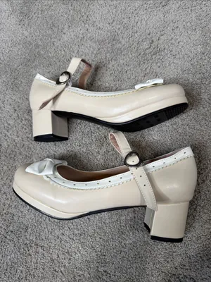 Women’s Chunky Heel Mary Jane Pumps Cute Bow Hearts Round Toe Size 10.5 NEW thumbnail 13