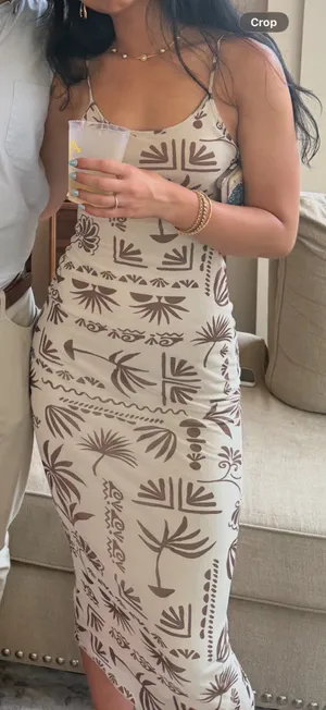 Vacation dress midi Tan thumbnail 1