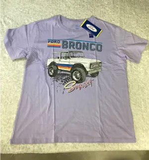 Ford Bronco Sunset‎ Graphic Tee Womens Medium Purple Retro Car T-Shirt New 16775 thumbnail 1