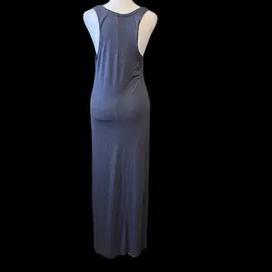 Blue size S sleeveless super soft T-shirt knit bodycon racer back maxi dress GUC thumbnail 4