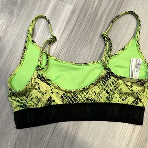 PINK - Victoria's Secret Yellow and‎ Black Sports Bra thumbnail 3