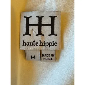 Haute Hippie Caitlyn Dress Women Medium Ivory‎ Mirage Strappy Back Micro Mini thumbnail 9