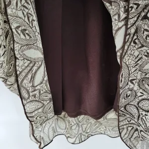 Connected Apparel Womens Dress 12 Brown Floral Sleeveless Drop Waist Midi Flowy‎ thumbnail 12