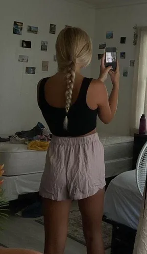 Light Pink Front Tie Shorts thumbnail 2