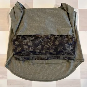 lululemon free to be wild built in bra tank top heathered camo green 4 thumbnail 9