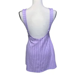 Rue21 Lilac Checkered Pinafore Dress Overall Schoolgirl Mini thumbnail 4