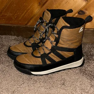 Sorel Whitney II Short Lace unisex winter waterproof elk tan boots thumbnail 6