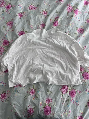 Aerie White Women's Short-Sleeve Polo Cropped Top thumbnail 2