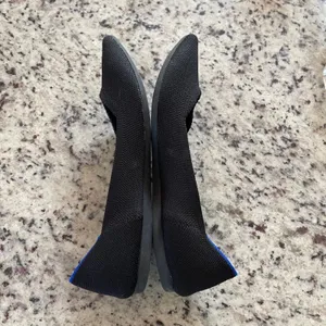 Rothy's The Point Flats Womens 9 Black Blue Halo Sustainable Knit Pointed Toe thumbnail 5
