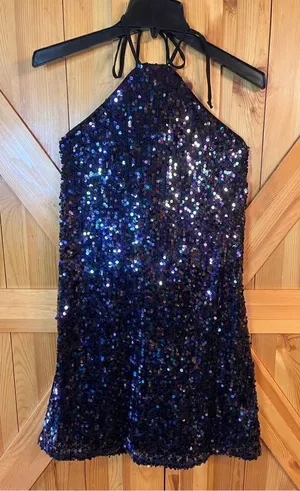 Jolt Womens Sequined Mini Halter Cocktail and Party Dress Size Medium nwt (3603) thumbnail 1