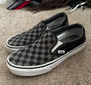 Checkered Vans Black Grey thumbnail 3