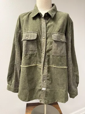 Vintage Havana Bandana & Corduroy Button-Up Top thumbnail 3