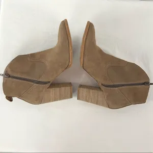 Pure Navy Suede Pointed Toe‎ Boot in Brown Size 10 thumbnail 5