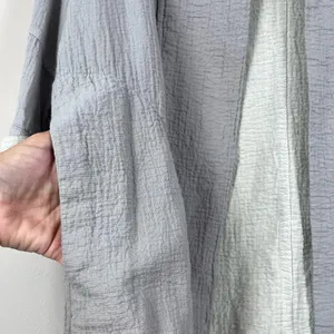 Aritzia Wilfred Lenglen Open Front Textured Jacket Blazer Kimono in Gray XS thumbnail 4