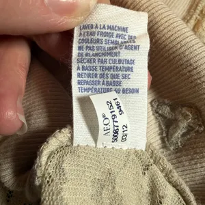 American Eagle Floral Lace Back Racerback Tank Top Ribbed Beige Tan M Y2K Ribbed thumbnail 5