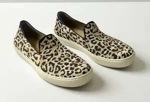 Rothy's The Sneaker Camo Cat Leopard Print Slip On Shoes Size 7 thumbnail 1