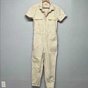 Outerknown‎ S.E.A. Utility Linen Cotton Jumpsuit Carpenter Utility Tan Small thumbnail 2